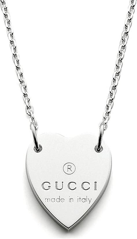 gucci necklace heart|gucci trademark necklace.